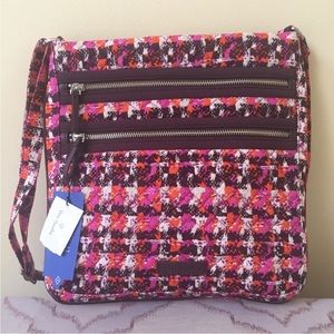 Vera Bradley Triple Zip Hipster Quilted Crossbody